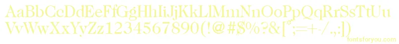 Caslon335Regular-fontti – keltaiset fontit valkoisella taustalla