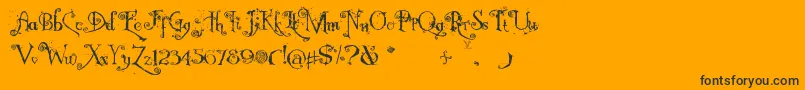 NemoNightmares Font – Black Fonts on Orange Background