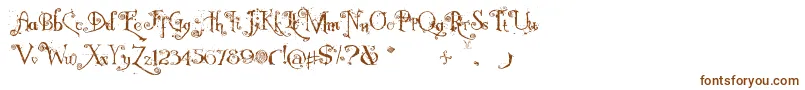 NemoNightmares-Schriftart – Braune Schriften auf weißem Hintergrund