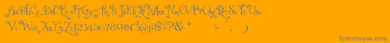 NemoNightmares Font – Gray Fonts on Orange Background