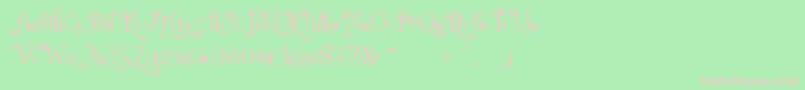 NemoNightmares Font – Pink Fonts on Green Background