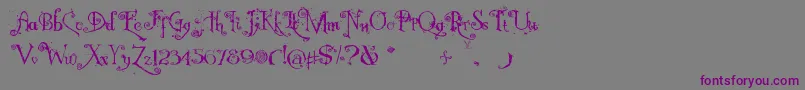 NemoNightmares-Schriftart – Violette Schriften auf grauem Hintergrund