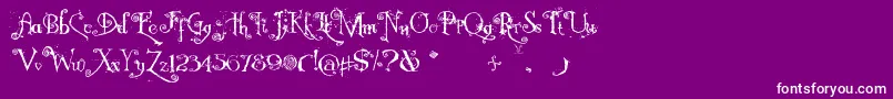 Fonte NemoNightmares – fontes brancas em um fundo violeta