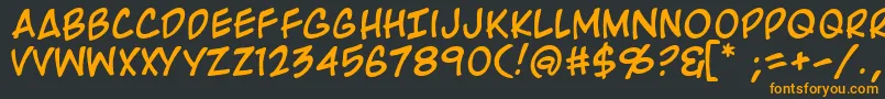 RooftopRun Font – Orange Fonts on Black Background