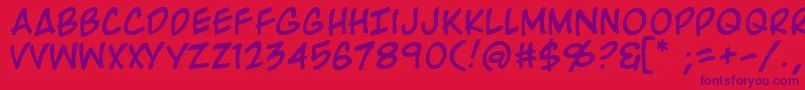 RooftopRun Font – Purple Fonts on Red Background