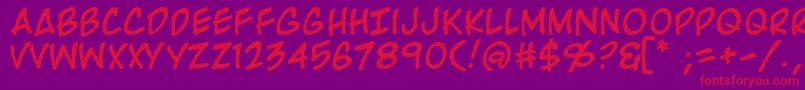 RooftopRun Font – Red Fonts on Purple Background