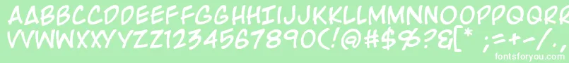 RooftopRun Font – White Fonts on Green Background