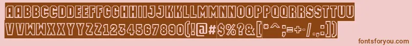 AMachinaortogrsl Font – Brown Fonts on Pink Background