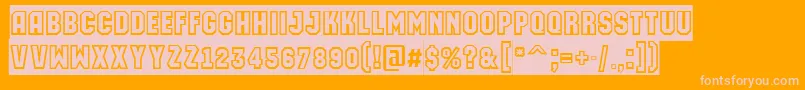 AMachinaortogrsl Font – Pink Fonts on Orange Background