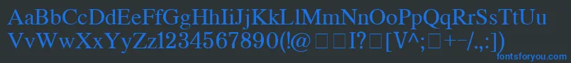 Ch131 Font – Blue Fonts on Black Background
