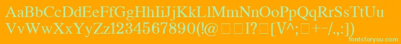 Ch131 Font – Green Fonts on Orange Background