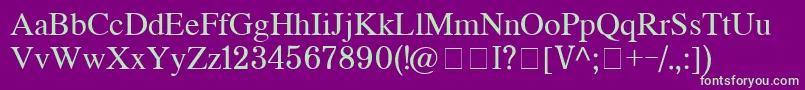 Ch131 Font – Green Fonts on Purple Background