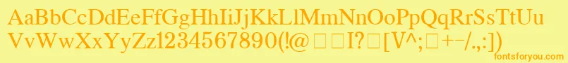 Ch131 Font – Orange Fonts on Yellow Background