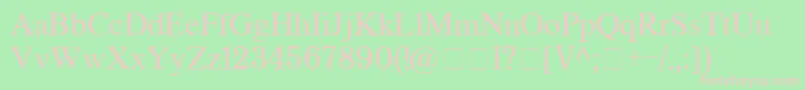 Ch131 Font – Pink Fonts on Green Background