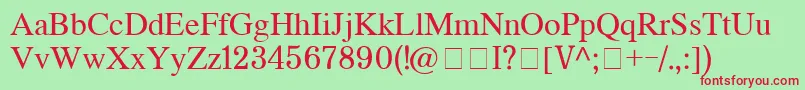 Ch131 Font – Red Fonts on Green Background