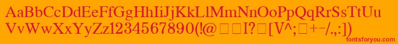Ch131 Font – Red Fonts on Orange Background