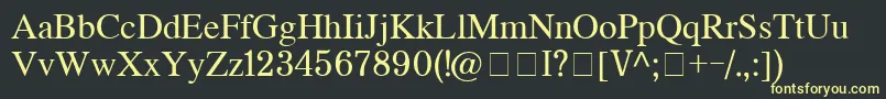 フォントCh131 – 黒い背景に黄色の文字