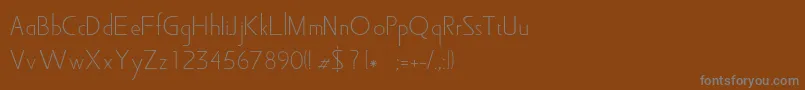 Шрифт Rosie – серые шрифты на коричневом фоне