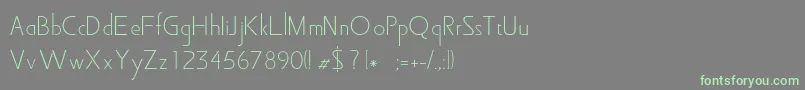 Rosie Font – Green Fonts on Gray Background