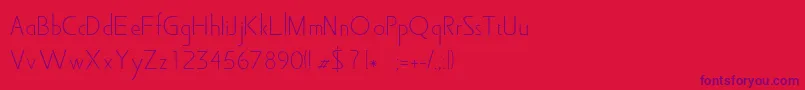 Rosie Font – Purple Fonts on Red Background