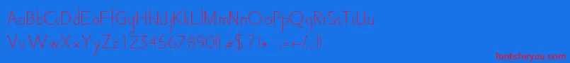 Rosie-fontti – punaiset fontit sinisellä taustalla