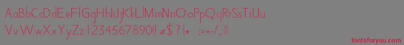 Rosie Font – Red Fonts on Gray Background