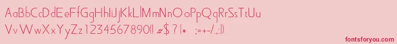 Rosie-Schriftart – Rote Schriften auf rosa Hintergrund