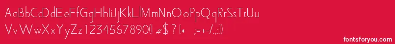 Rosie Font – White Fonts on Red Background