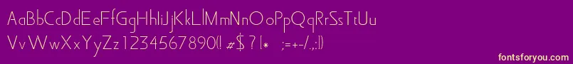 Rosie Font – Yellow Fonts on Purple Background