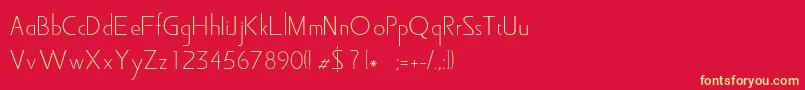 Rosie Font – Yellow Fonts on Red Background