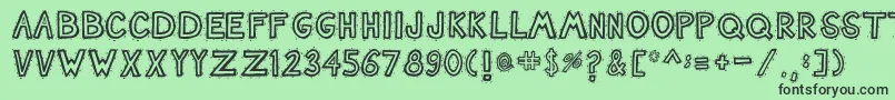 Nashtuck Font – Black Fonts on Green Background