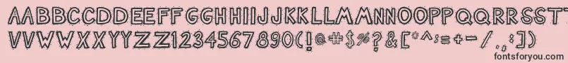 Nashtuck Font – Black Fonts on Pink Background