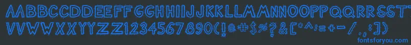 Nashtuck Font – Blue Fonts on Black Background