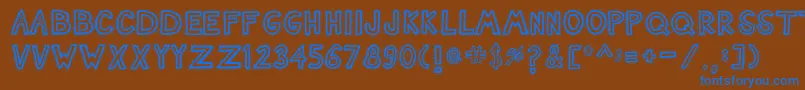 Nashtuck Font – Blue Fonts on Brown Background