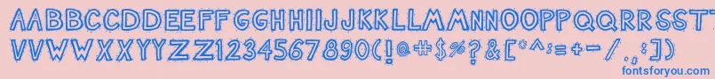 Nashtuck Font – Blue Fonts on Pink Background