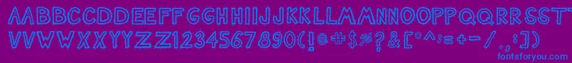 Nashtuck Font – Blue Fonts on Purple Background