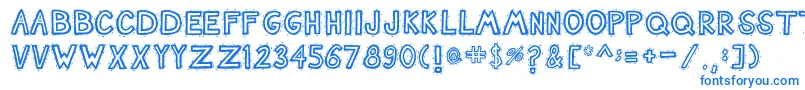 Nashtuck Font – Blue Fonts on White Background