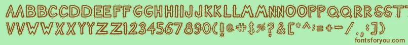 Nashtuck Font – Brown Fonts on Green Background