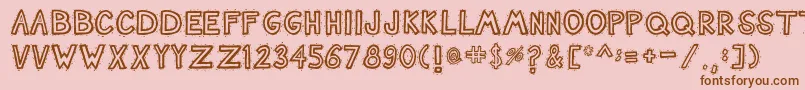 Nashtuck Font – Brown Fonts on Pink Background