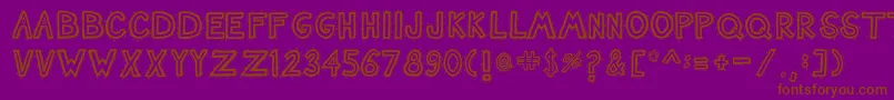 Nashtuck Font – Brown Fonts on Purple Background