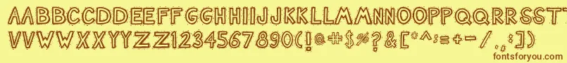 Nashtuck Font – Brown Fonts on Yellow Background