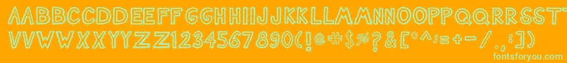 Nashtuck Font – Green Fonts on Orange Background