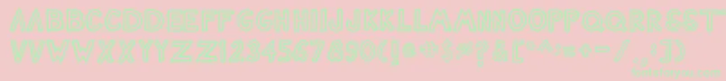 Nashtuck Font – Green Fonts on Pink Background