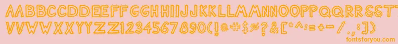 Nashtuck Font – Orange Fonts on Pink Background