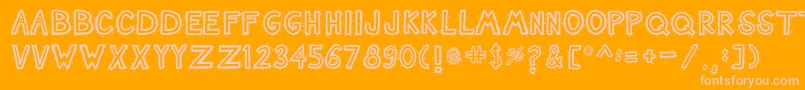Nashtuck Font – Pink Fonts on Orange Background