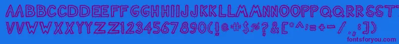 Nashtuck Font – Purple Fonts on Blue Background