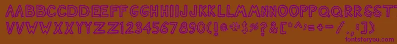 Nashtuck Font – Purple Fonts on Brown Background