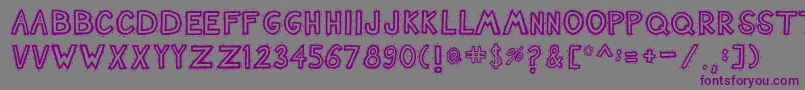 Nashtuck Font – Purple Fonts on Gray Background