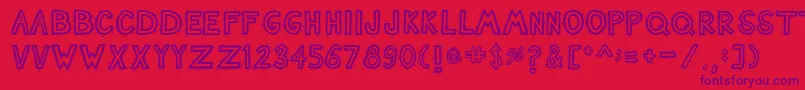 Nashtuck Font – Purple Fonts on Red Background