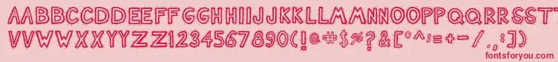 Nashtuck Font – Red Fonts on Pink Background